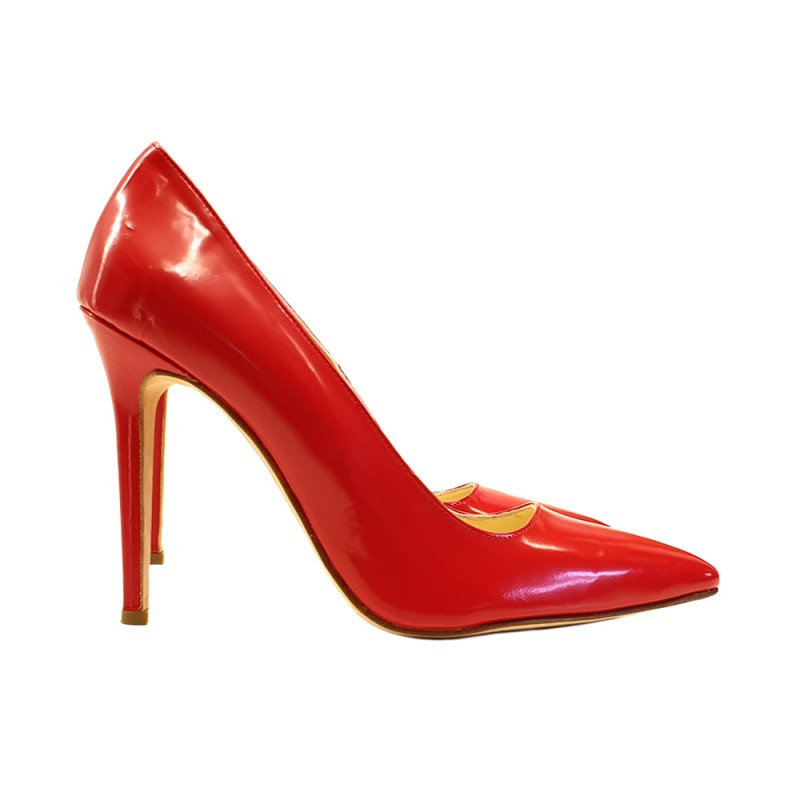 FETISH SHOES IN RED PATENT LEATHER HEEL 12 ONLINE SALE ON ZOCCOLIFETISH.COM