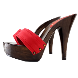 SEXY HIGH HEELS STILETTO RED CLOGS