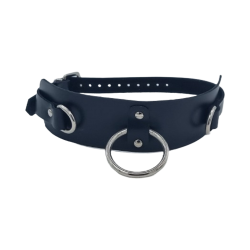 LEATHER BDSM COLLAR WITH...